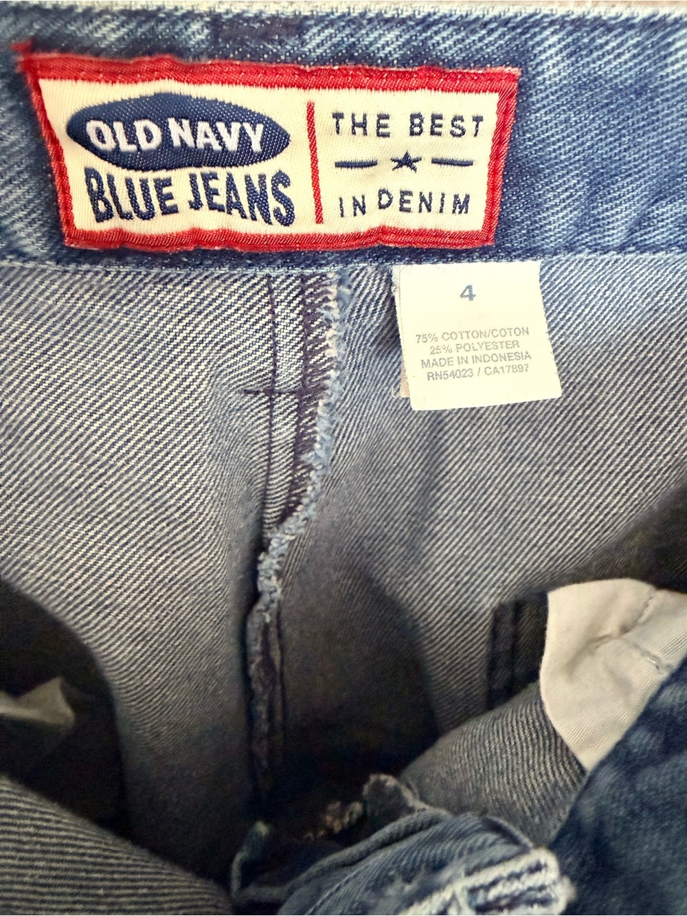 Vintage Y2K Old Navy Flare Jeans Women’s Size 4 Retro Rainbow Stitch Denim - Picture 6 of 10